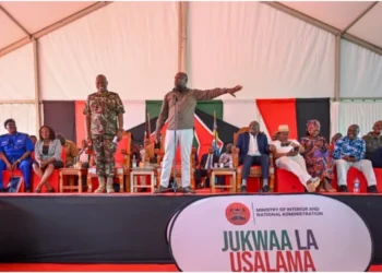CS Kipchumba Murkomen was in Busia County for the 34th Jukwaa la Usalama. Photo|courtesy.