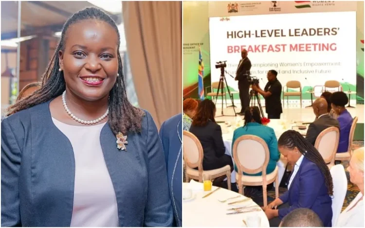 Harriette Chiggai attended a high-level breakfast meeting on championing women’s empowerment. Photo|courtesy.