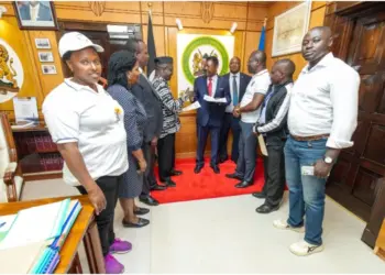 Speaker Moses Wetang'ula met leaders from UASU and KUSU. Photo|courtesy.