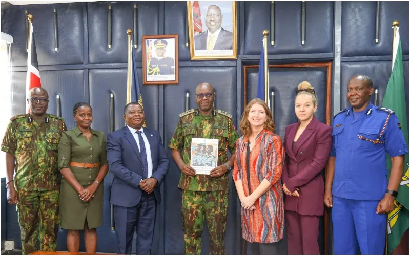 The report was handed over to Deputy Inspector General of the Kenya Police Service, Eliud Lagat. Photo|courtesy.