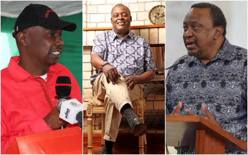 Uhuru Kenyatta and Gideon Moi condoled with the people of Lugari after Cyrus Jirongo's death. Photo, courtesy.