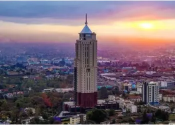 The Old Mutual Tower in Nairobi went dark last night in solidarity with millions of people across the world, giving one hour for the planet. Photo: Old Mutual. Source: X.