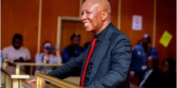 EFF President and Commander in Chief Julius Malema in East London Magistrate’s Court. Photo: EFF. Source: X.