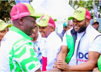 Rigathi Gachagua endorsed 'Inject Mukuha' for the Gatundu North MP seat at Kamwangi Market. Photo: 'Inject Mukuha'. Source: Facebook.