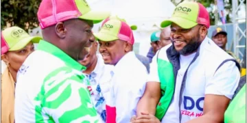 Rigathi Gachagua endorsed 'Inject Mukuha' for the Gatundu North MP seat at Kamwangi Market. Photo: 'Inject Mukuha'. Source: Facebook.