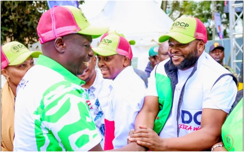 Rigathi Gachagua endorsed 'Inject Mukuha' for the Gatundu North MP seat at Kamwangi Market. Photo: 'Inject Mukuha'. Source: Facebook.