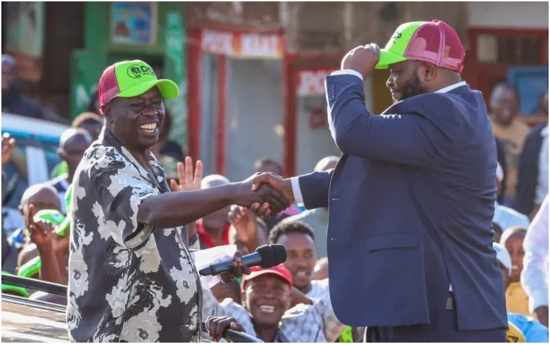 Rigathi Gachagua endorsed 'Inject Mukuha' for the Gatundu North MP seat at Kamwangi Market. Photo: 'Inject Mukuha'. Source: Facebook.