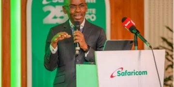 Safaricom PLC CEO, Peter Ndegwa, during a recent company event. Photo: Safaricom. Source: X.