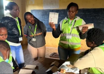 Counting of votes during an electoral process conducted by the IEBC. Photo: IEBC. Source: X.
