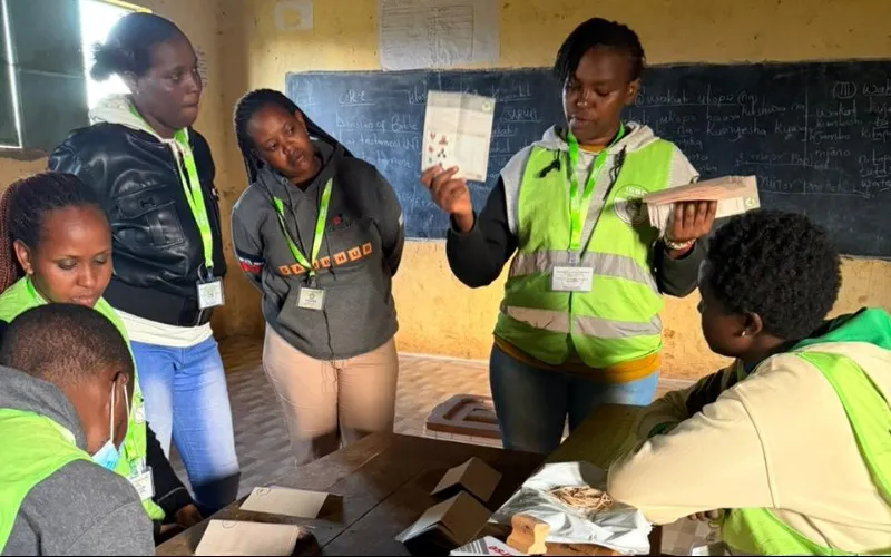 Counting of votes during an electoral process conducted by the IEBC. Photo: IEBC. Source: X.