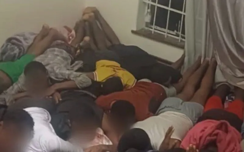 Illegal Ethiopian foreigners were arrested in Kenya on their way to South Africa. Photo: PSAFLIVE. Source: X.