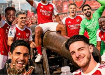 Arsenal wins EPL title after 22-year dry spell, following Manchester City’s 1-1 draw to Bournemouth
