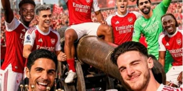 Arsenal wins EPL title after 22-year dry spell, following Manchester City’s 1-1 draw to Bournemouth