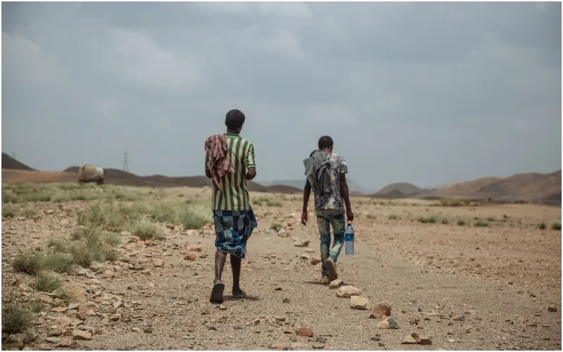 Every year, thousands of migrants, mainly from Ethiopia, take the Eastern Route headed to the Gulf countries in search of work opportunities. Photo: IOM Somalia. Source: X.