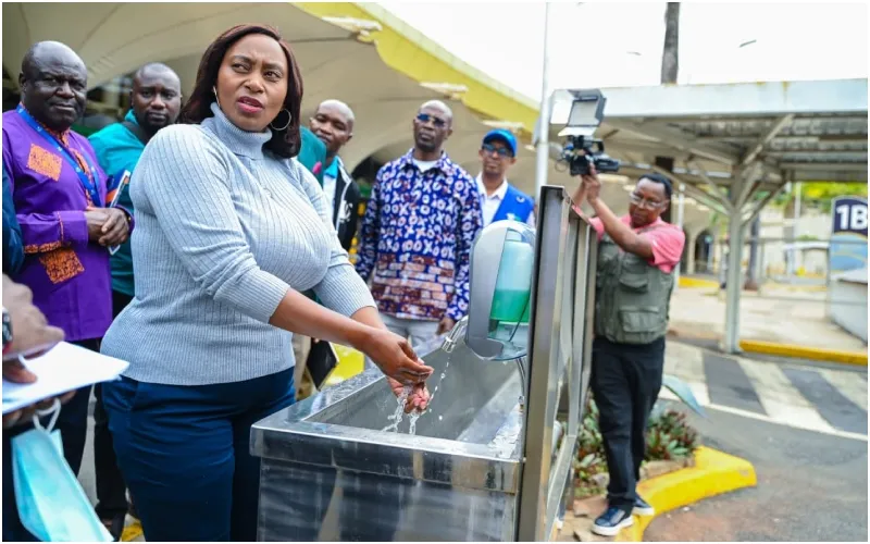 Public Health PS Mary Muthoni (l) said Kenya has strengthened Ebola preparedness at JKIA. Photo: Ministry of Health. Source: X.