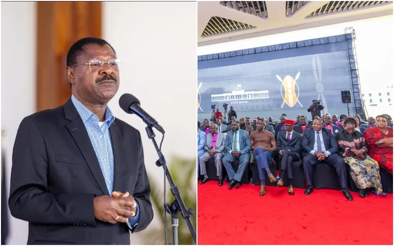 National Assembly Speaker Moses Wetang'ula was at the State House, Nairobi. Photo: Moses Wetang'ula. Source: Facebook.