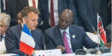 Presidents Emmanuel Macron (France) and William Ruto (Kenya) during the Africa Forward Summit. Photo: William Ruto. Source: X.