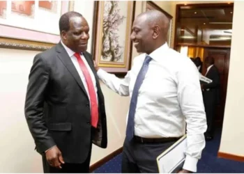 Wycliffe Oparanya with President William Ruto. Photo: Laban Mbunya. Source: X.