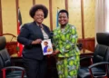 Senator Essy Okenyuri (r) held talks with MP Millie Mabona Odhiambo (l). Photo: Essy Okenyuri. Source: Facebook.
