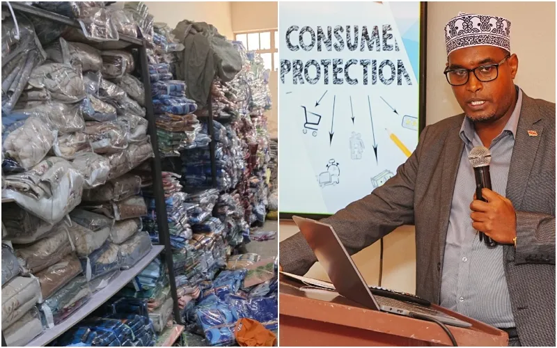 Anti-Counterfeit Authority (ACA) Director of Enforcement, Osman Yussuf (r). Photo: ACA. Source: X.
