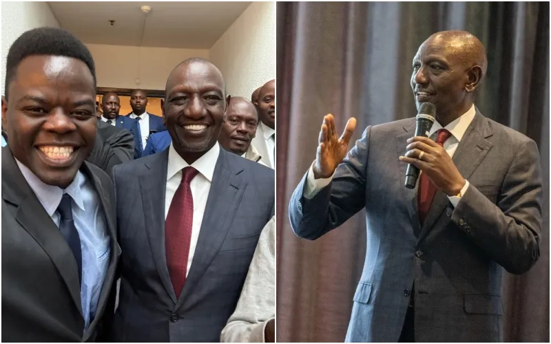 President William Ruto engaged Kenyans living and working in Scandinavia, including Ninja, at a town hall meeting in Helsinki, Finland. Photo: Ninja/William Ruto.