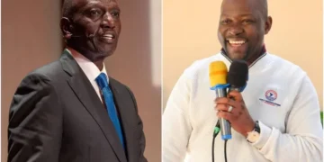 President William Ruto (l) and MP Caleb Amisi (r). Photo_courtesy.