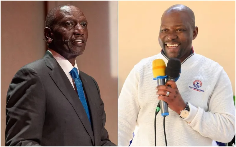 President William Ruto (l) and MP Caleb Amisi (r). Photo_courtesy.