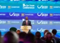 President William. Ruto spoke at the 11th edition of Our Ocean Conference, Mombasa County. Photo: William Ruto. Source: X.