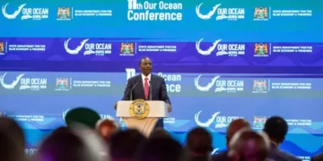 President William. Ruto spoke at the 11th edition of Our Ocean Conference, Mombasa County. Photo: William Ruto. Source: X.