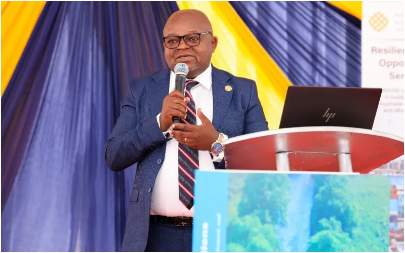 Commissioner John Kioli, Nairobi Rivers Commission, during the launch. Photo: Dennis Lubanga. Source: Original.