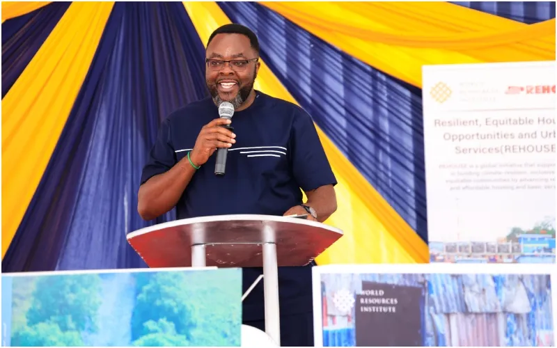 Dr. George Mwaniki, Country Representative, WRI, spoke during the event. Photo: Dennis Lubanga. Source: Original.