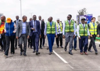 President William Ruto during the opening of the 820-metre Ngong Road-Naivasha Road Flyover. Photo: William Samoei Ruto. Source: Facebook.