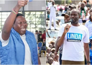 Eugene Wamalwa (left) wants Linda Mwananchi to join the PM Party. Photo ~courtesy.
