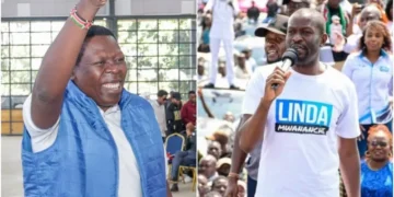 Eugene Wamalwa (left) wants Linda Mwananchi to join the PM Party. Photo ~courtesy.