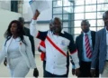 MP Caleb Amisi (c) during his arrival for the PM Party NDC at ASK Dome, Jamhuri. Photo: Caleb Amisi. Source: X.