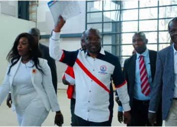 MP Caleb Amisi (c) during his arrival for the PM Party NDC at ASK Dome, Jamhuri. Photo: Caleb Amisi. Source: X.
