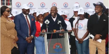 MP Caleb Amisi (c) presided over the official inauguration of the PM Women's League. Photo: Caleb Amisi. Source: X.
