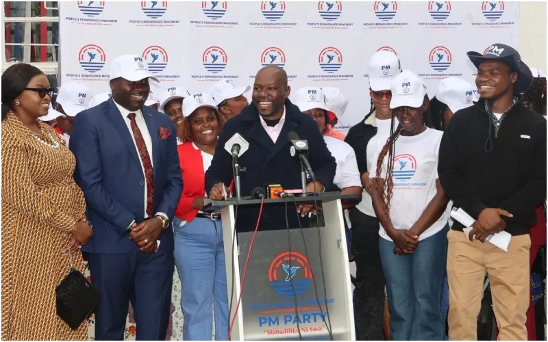 MP Caleb Amisi (c) presided over the official inauguration of the PM Women's League. Photo: Caleb Amisi. Source: X.