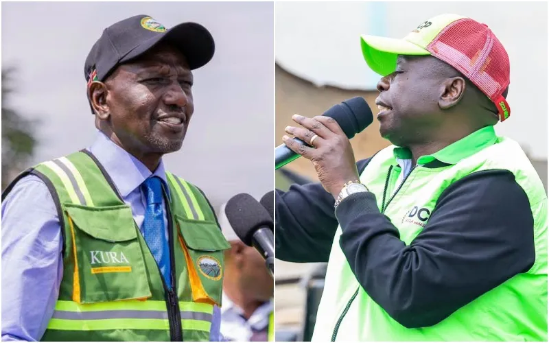 President William Ruto and DCP leader Rigathi Gachagua are allies turned foes. Photo: courtesy.