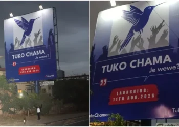 The People's Renaissance Movement's billboards are dotted across the country ahead of the party's launch on August 11, 2026, at ASK Dome, Jamhuri. Photo: PM Party. Source: X.