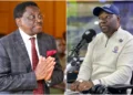 Saboti MP Caleb Amisi (R) demands rigorous vetting for politicians like James Orengo (L) in the Linda Mwananchi movement. Photo collage: James Orengo/Caleb Amisi. Source: Facebook.