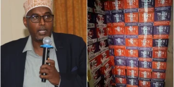 Yussuf Osman Ahmed is the Director of Enforcement at the Anti-Counterfeit Authority (ACA). Photo collage: ACA_Kenya. Source: X.