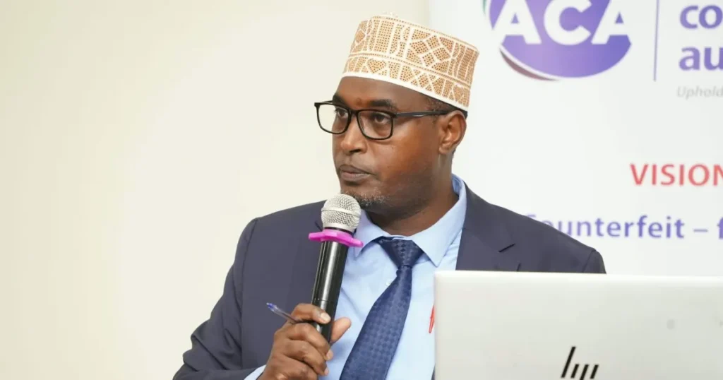 Yussuf Osman Ahmed, Director of Enforcement at the Anti-Counterfeit Authority (ACA). Photo: ACA Kenya. Source: X.