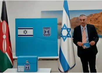 Israeli Ambassador to Kenya Gideon Behar leads diplomats in casting votes for 26th Knesset